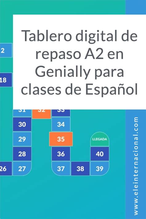 Tablero digital de repaso A2 en Genially para clases de español