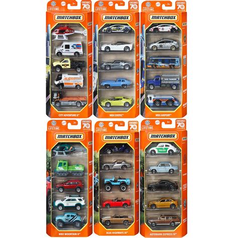 Matchbox Car Collection 5 Pack 2023 Mix 3 Vehicle Case Of 12