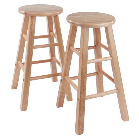 Winsome Wood Element 24 Counter Stools 2 Pc Set Natural Finish