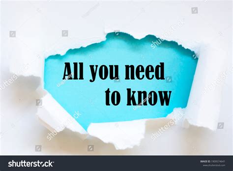 Text All You Need Know Appearing Stock Photo 1909574641 Shutterstock