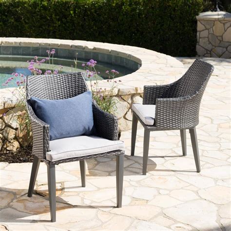 Shop outdoor dining chairs and outdoor patio chairs for the outdoors at everyday low prices at walmart.ca. Noble House Ansley Grey Stationary Wicker Outdoor Dining ...