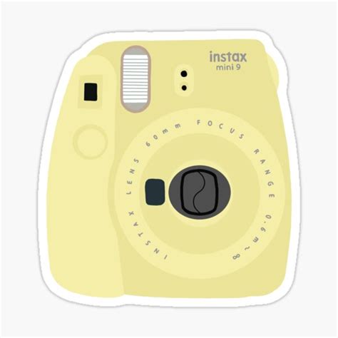 Yellow Polaroid Camera Sticker By Franmlaudone Redbubble