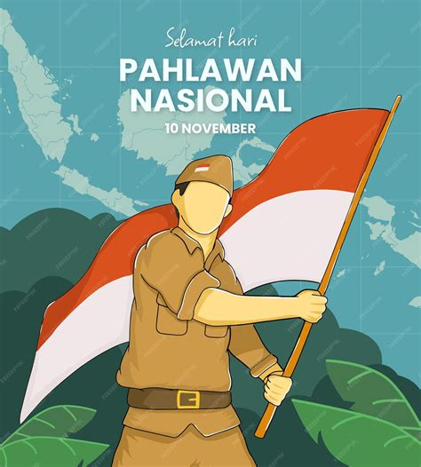 Premium Vector Hand Drawn Illustration Of Pahlawan Heroes Day
