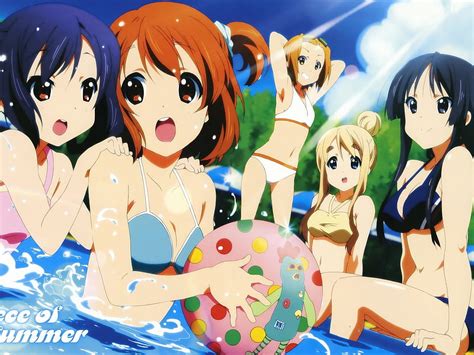 Free Download Fun On The Beach K On Water Anime Swiming Suits Cute Girls Girls Hd