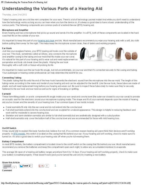Hearing Aids Discount Understanding The Various Parts Of A Hearing Aid