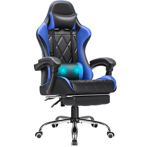 Homall Gaming Chair Massage Office Chair Computer Racing Chair High Back Pu Leather Chair With
