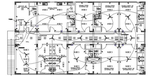 Electrical Layout Plan Detailing Of A Building Dwg Filetop View