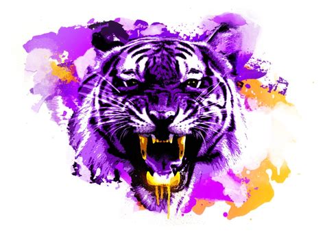 Lsu Tiger Digital Art Batonrouge