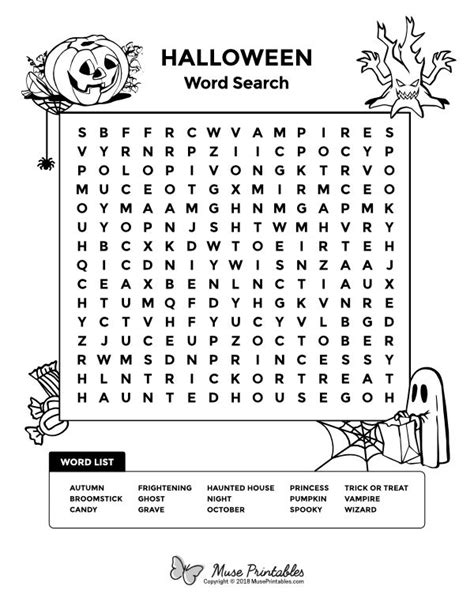 Free Printable Halloween Word Search Download It At