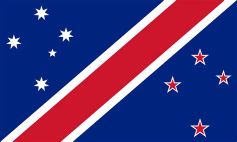 My Flag Of A Possible Australia New Zealand Union Not The Best But I