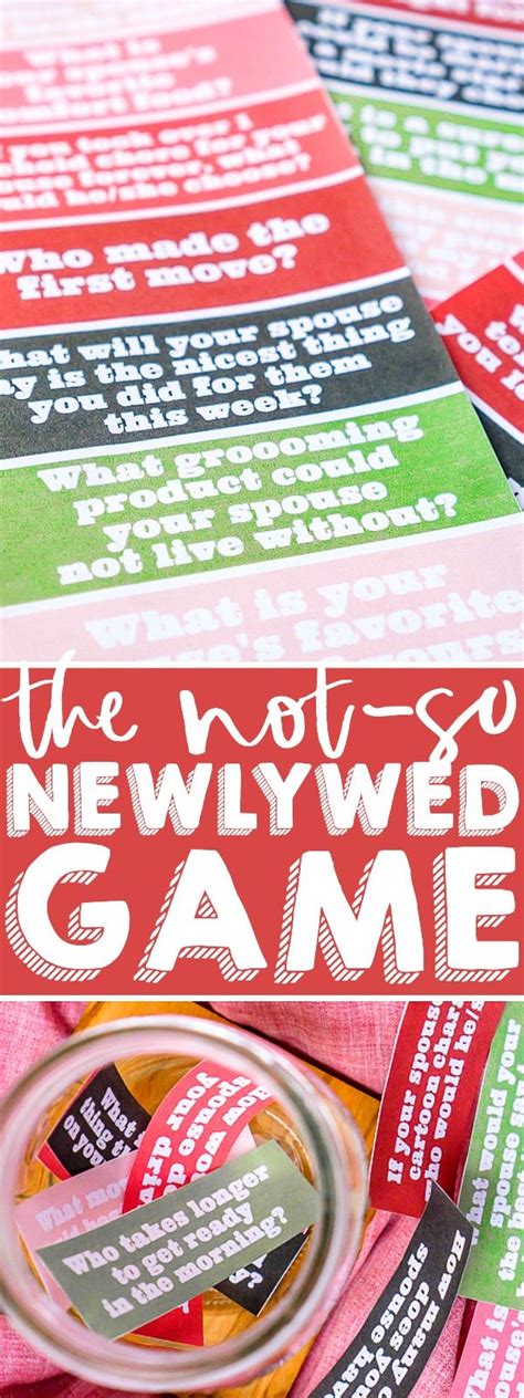 The Not So Newlywed Game With Free Questions Newlywed Game Couples Game Night Fun Couple Games