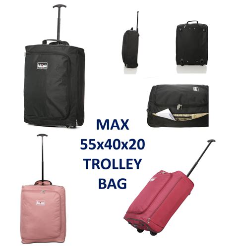 5 cities ryanair 55 x 40 x 20 maximum cabin hand luggage approved trolley bag ebay