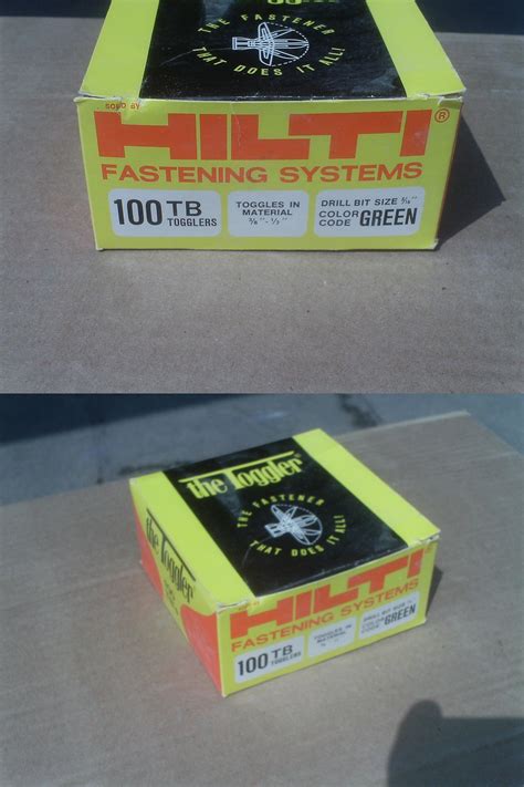 Anchors 83852: 200 - Hilti Toggler Hollow Wall Anchors, 100Tb: 3 8 -1 2