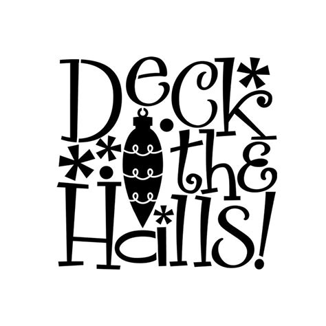 Deck The Halls 10 Mil Mylar Reusable Stencil Pattern Etsy Holiday Shirt Ideas Stencils
