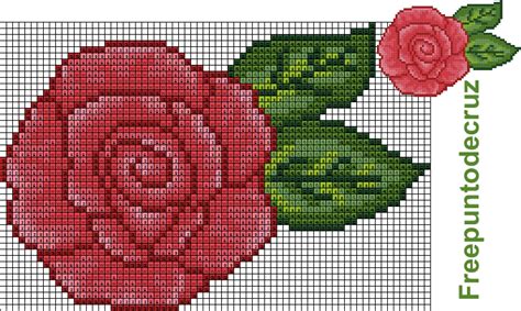Dibujos Punto De Cruz Gratis Rosas Punto De Cruz Roses Cross Stitch