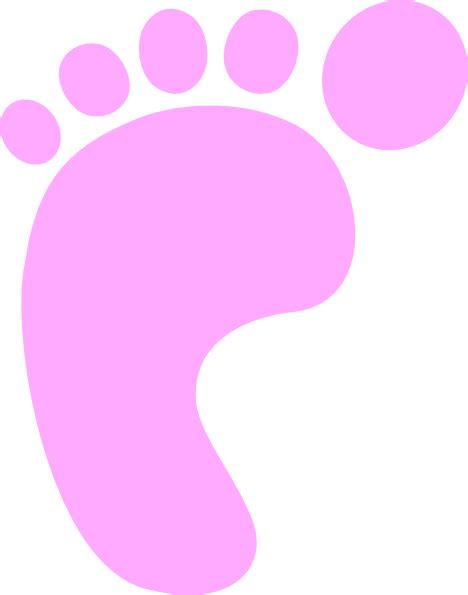 Left Pink Footprint Clip Art At Vector Clip Art Online