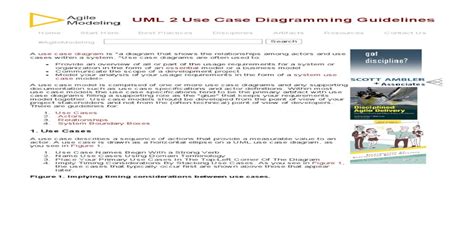 Uml 2 Uuml 2 Use Case Diagramming Guidelinesse Case Diagramming
