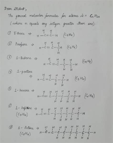 Alkene Structural Formula