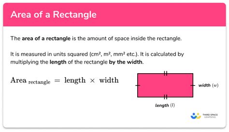 Area Of A Rectangle Gcse Maths Steps And Examples