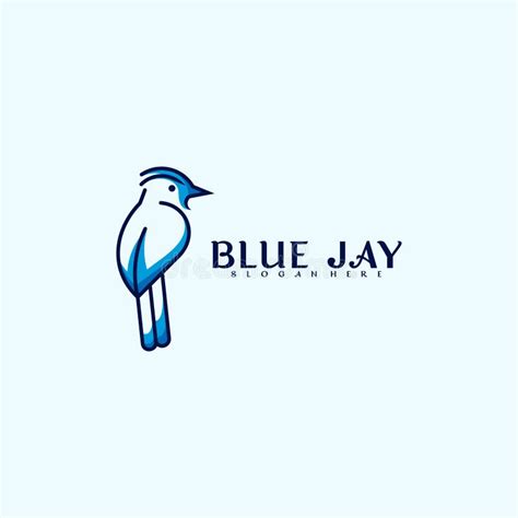 Blue Jay Bird Logo Vector Design Stock Vector Illustration Of Emblem