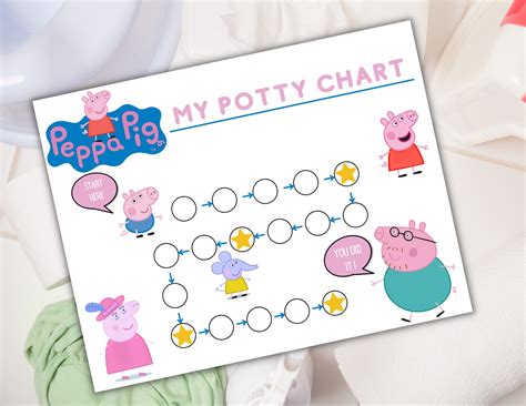 Peppa Pig Potty Chart Printable Potty Training Prize Chart Etsy Israel