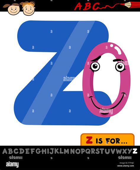 Letter Z With Zero Cartoon Illustration Stock Vector Image And Art Alamy