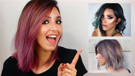 How I Dye My Hair From Brown To Silver Blue Pink Youtube