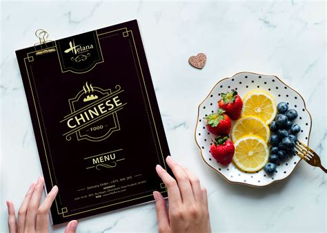 Our food contains nuts or may have come in contact with them. Vintage Style New Chinese Food Menu Template - 99Effects