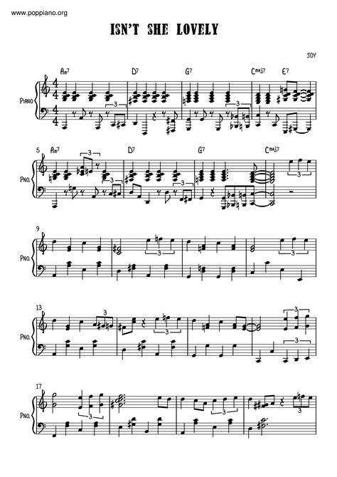 stevie wonder isn t she lovely sheet music pdf free score download ★