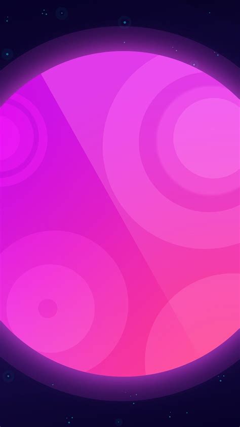 Neon Pink Planet Wallpaper Backiee