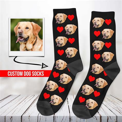Custom Dog Face Socks Personalized Puppy Photo Socks With Etsy