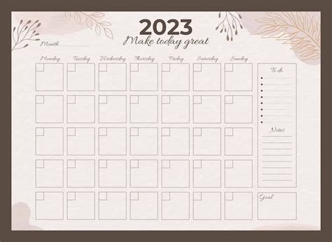 Plantilla De Calendario 2023 Calendario Mensual 2023 Con Lindos Arco Porn Sex Picture