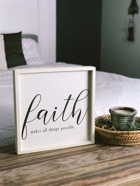 Faith Quote Wood Sign Inspirational Signs Wooden Signs Wood Signs