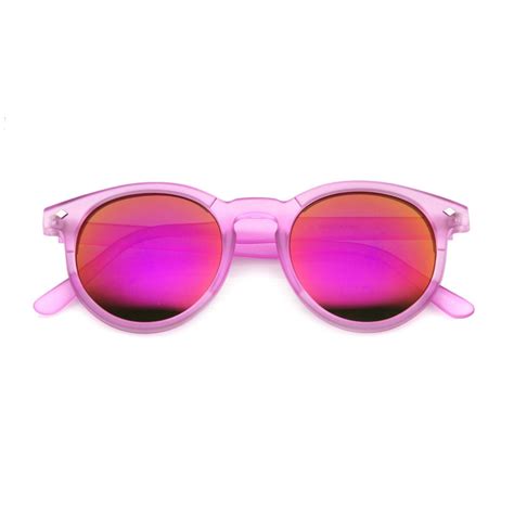 Retro P3 Frosted Round Revo Lens Colorful Sunglasses Zerouv