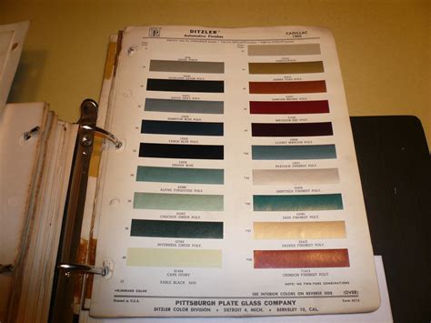 1965 Cadillac Ditzler Ppg Color Chip Paint Sample Vintage Ebay