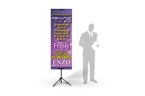 33″ width x 78″ height or 850 x 2000mm material: Malaysia Display Stand Supplier, Roll Up Bunting Display ...