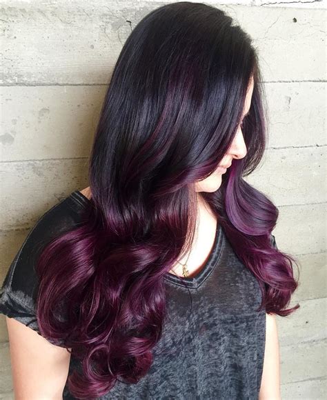 The color involves a dark chocolate brown shade that has an ombre pattern that makes the lower the golden highlights blend in with her black hair to create a fabulous pattern that accentuates her lovely face. 60 Best Ombre Hair Color Ideas for Blond, Brown, Red and ...