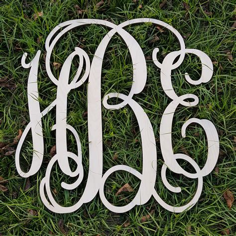 Free Fast Shipping Wooden Monogram Wall Hanging Wooden Etsy