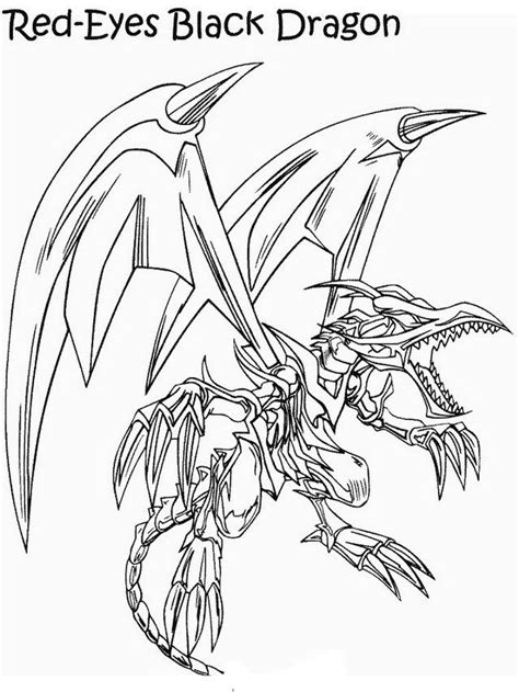 The Red Eyes Black Dragon Coloring Page