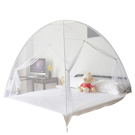 Gymax Portable Folding Mosquito Net Tent Bed Anti Zipper Mosquito Bites