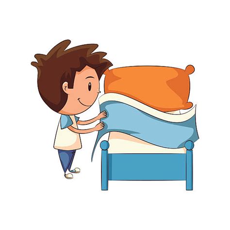 Making Bed Clip Art Vector Images And Illustrations Istock