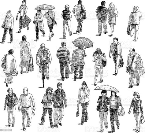 Walking People Stock Illustration - Download Image Now - iStock