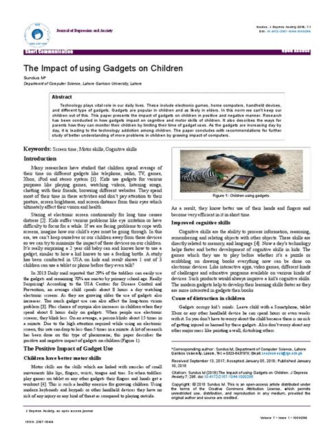 The Impact Of Using Gadgets On Children 2167 1044 1000296 Attention
