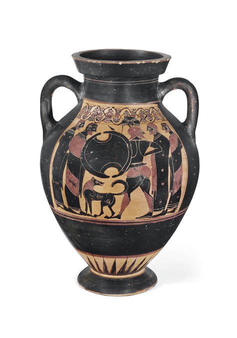 An Attic Black Figured Amphora Type B Attributed To The Princeton