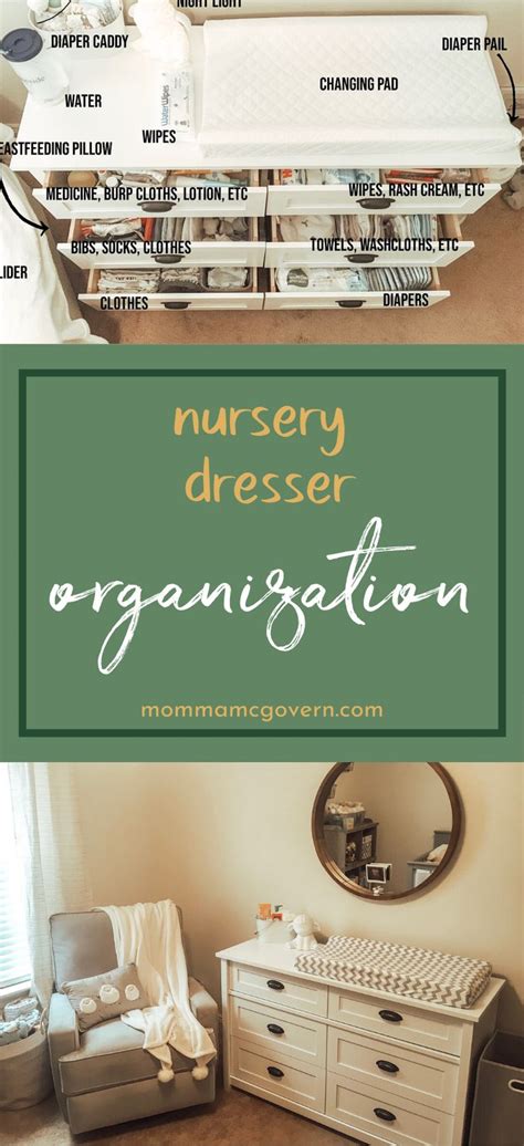 Nursery Dresser Organization Momma Mcgovern Nursery Dresser