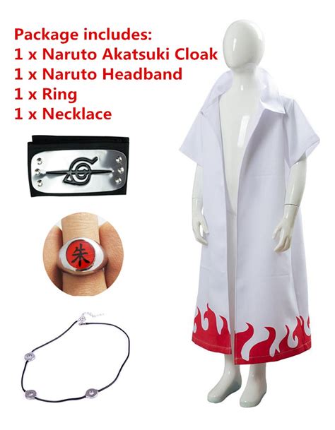 Naruto Costumes 4º Hokage Manto Anel Headband Colar Mercado Livre