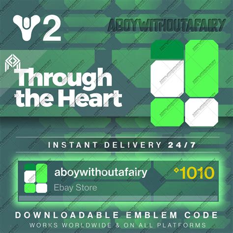 Destiny 2 Emblem Through The Heart Instant Delivery And Code In Hand