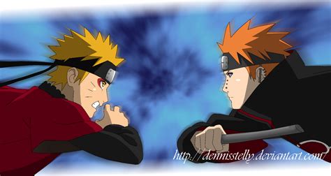 Naruto Vs Pain Opening 07 Lineart Colored By Dennisstelly On Deviantart