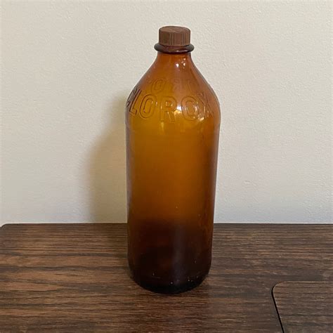 Vintage Brown Glass Clorox Bottle Etsy