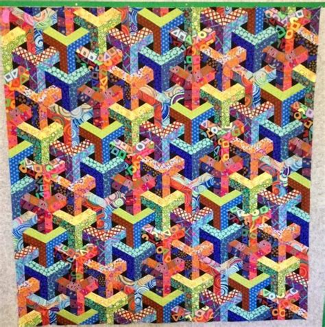 Stitch these kitties in your own colorways for truly unique quilting projects. Escher quilt top by Narelle-Bob Podlich | Quilt top ...